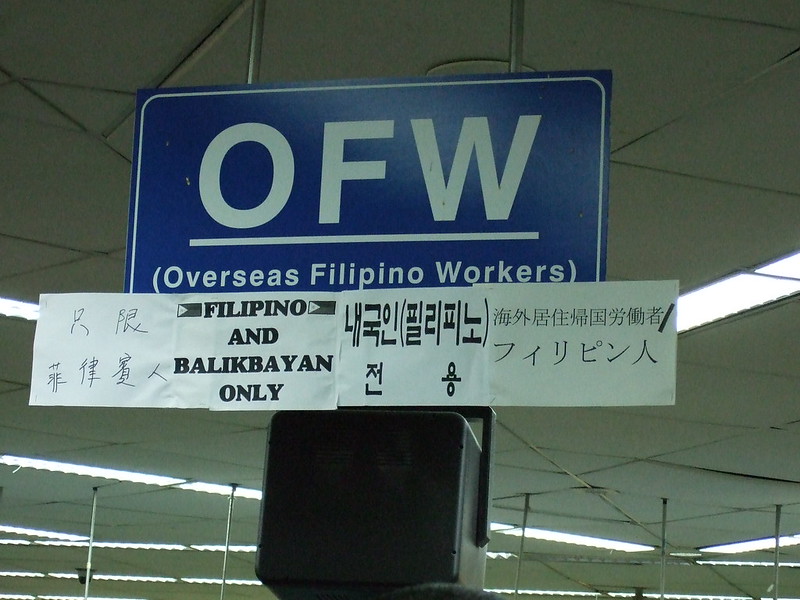Overseas Filipino Workers airport line