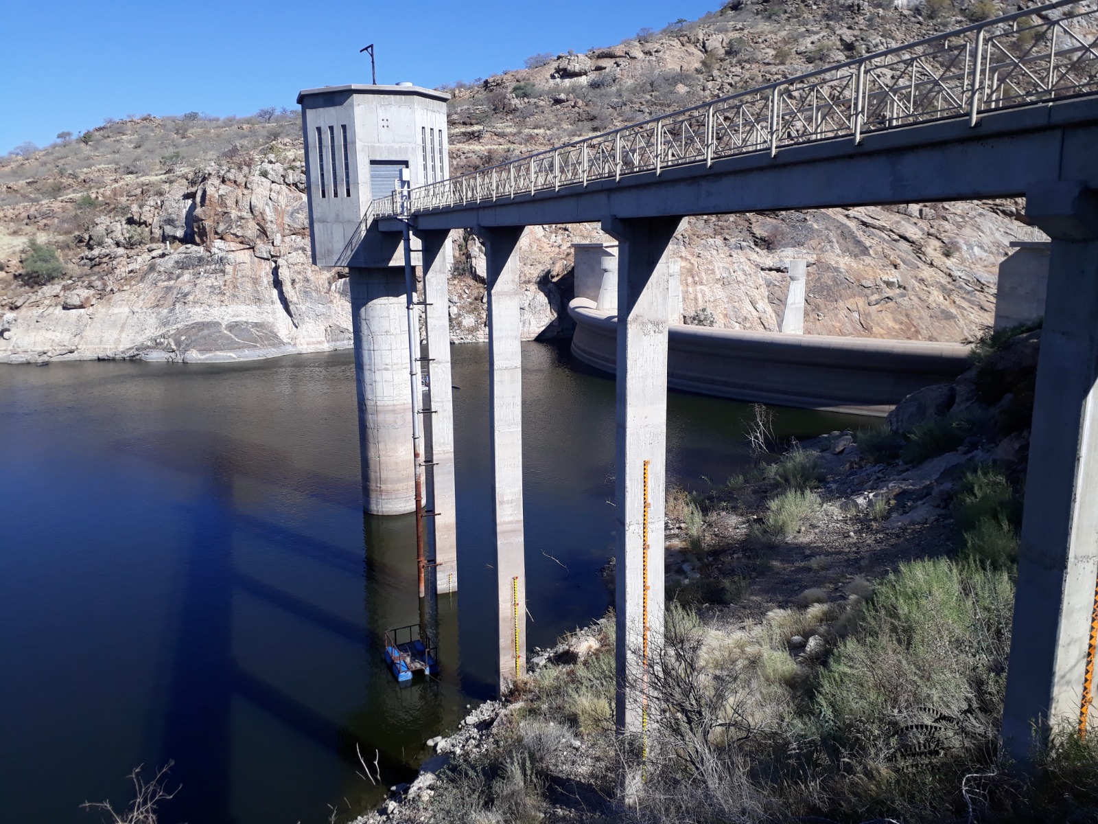 Swakoppoort dam that feeds water to the town of Karibib