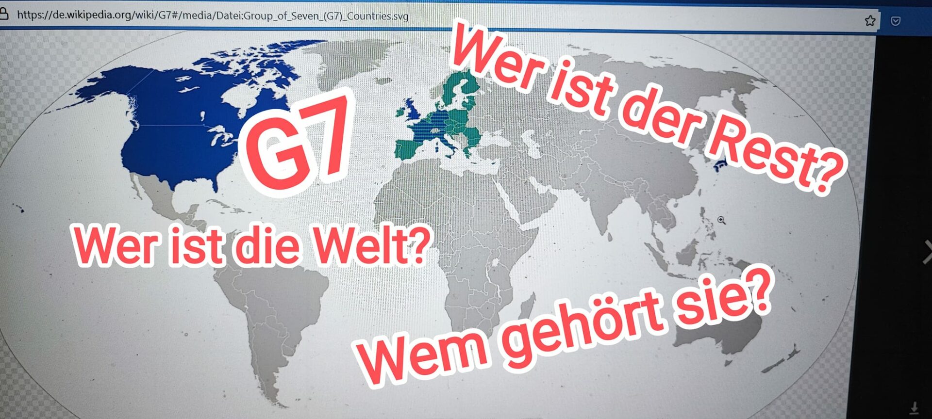 G7 und der “Rest der Welt” – ein Sittenbild
