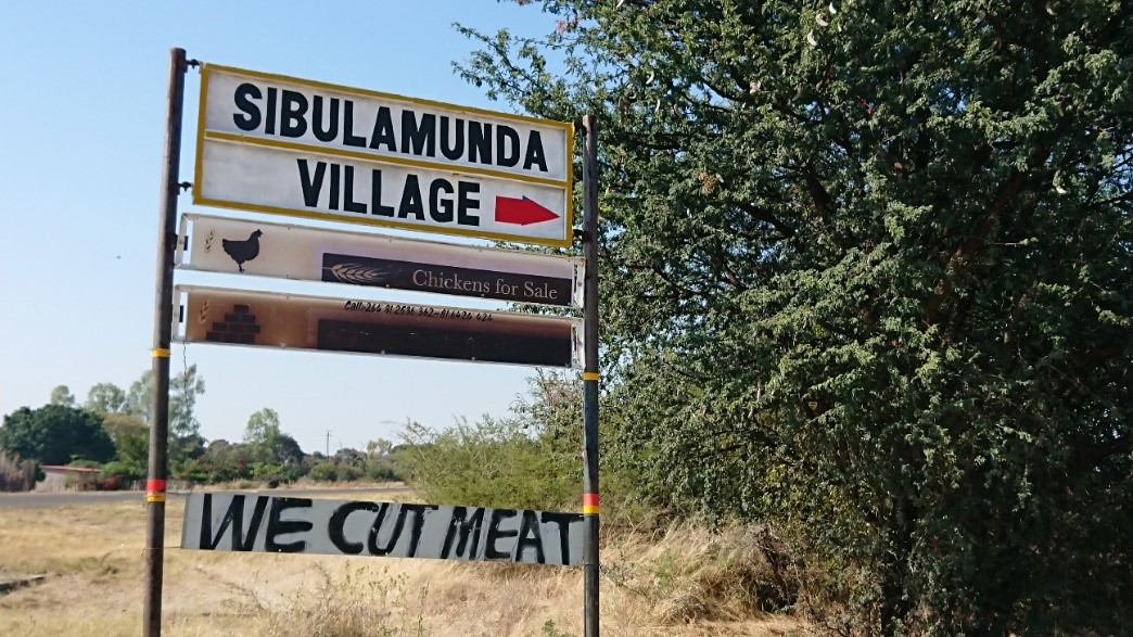 At Sibulamunda in rural Namibia, signboards point customers to the local butchers