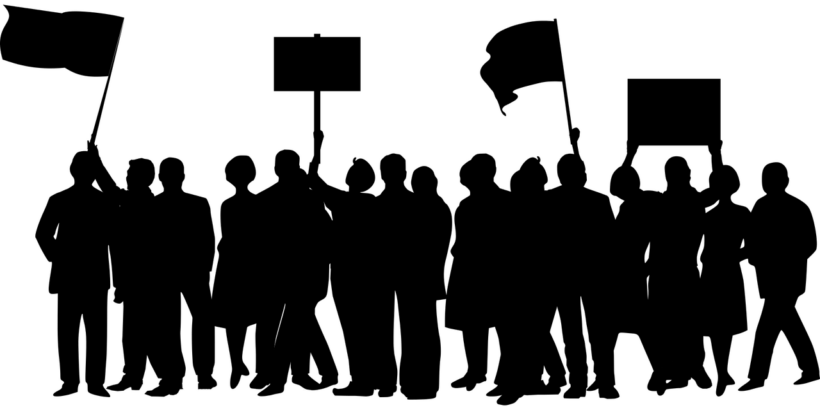 Illustration von Demonstranten