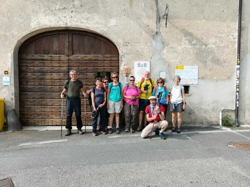 Casa del Movimento Lento, Roppolo (BI) foto partenza del gruppo Senza tremori