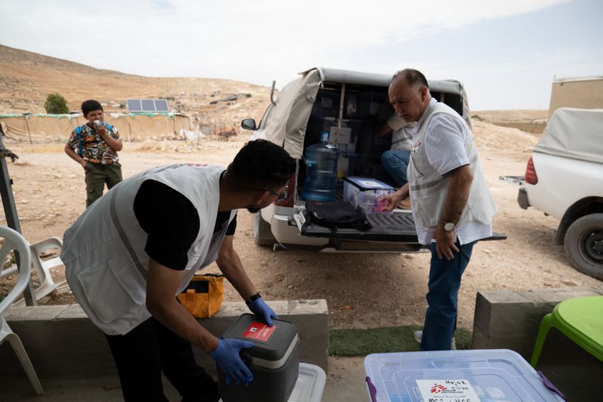 Clinica mobile di Medici senza Frontiere a Masafer Yatta in Cisgiordania