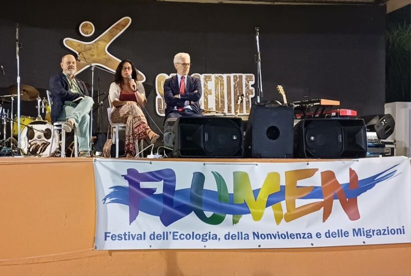un momento del Flumen Festival, ospiti sul palco