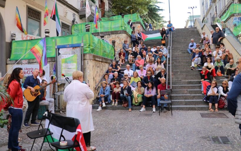 Manifestazione in piazzetta Aldo Masullo per le Quattro Giornate di Napoli