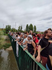 la manifestación de apoyo a la Samud Flotilla