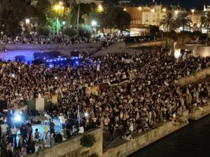 Manifestación en apoyo desde Sevilla a la Samud Flotilla