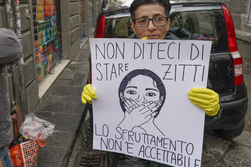 sciopero lavoratori sud americani a Firenze