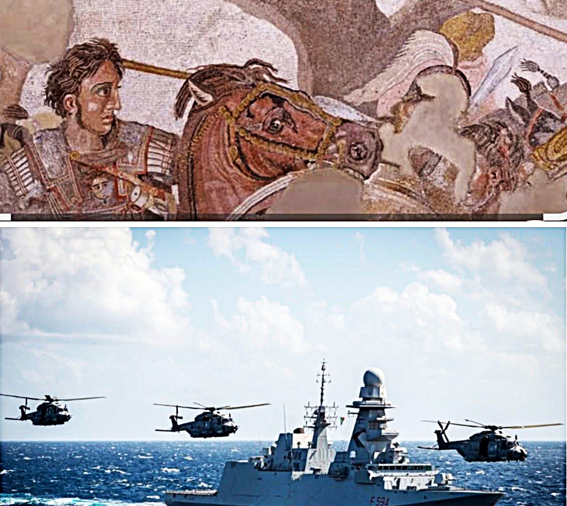 Dal mosaico di Alessandro alla nave Alpino