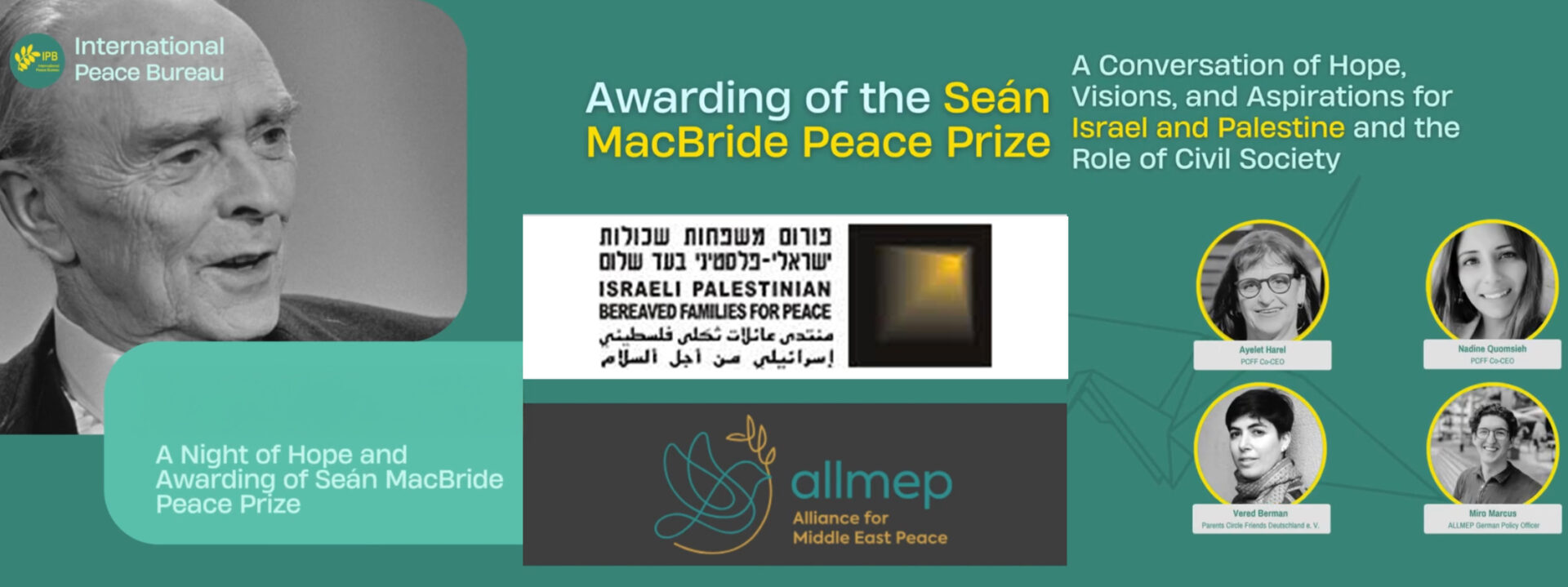Wenn Schmerz zu Hoffnung wird – der Seán MacBride Friedenspreis in Berlin