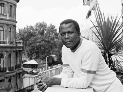American actor Sidney Poitier posed on a balcony in London on 8th September 1980. (Photo by United News/Popperfoto via Getty Images/Getty Images)
