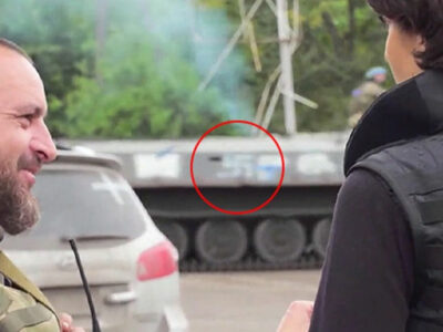 Swastika on Ukrainian tank