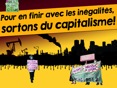 Affiche : Pour en finir avec les inégalités, sortons du capitalisme