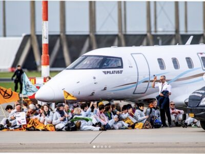 Blocage symbolique de jets privés à l'aéroport de Schiphol