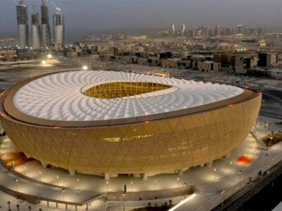 Lusail Stadium, where the 2022 World Cup final will be played, Qatar.