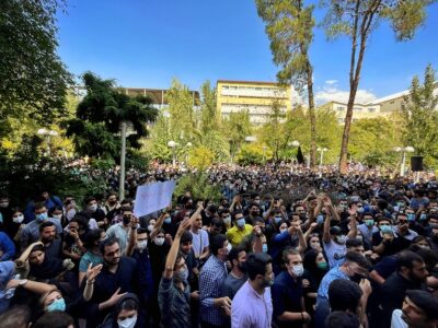 Photo crédit: Amir Kabir University September 2022 protest after Mahsa Amini death