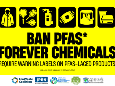 Ban PFAS Forever Chemicals placard