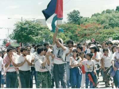 Marcha pro-Palestina en Nicaragua