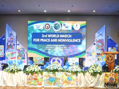 Salute to our 3rd World March for Peace decoration team! Your creativity and hard work made this stage truly shine! Photo credit: Angelo Salamat.