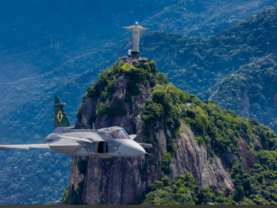 Avião Gripen (foto publicitária da firma Saab)