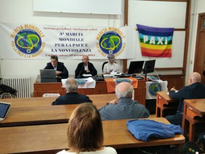 Conferenza stampa del Comitato Sardegna per la pace - "SarDigna po sa paxi" all'Università di Cagliari. Foto di Pierpaolo Loi