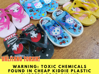 Plastic Slippers with toxic chemicals