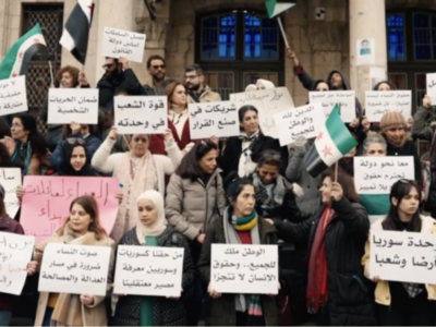 Demonstration für Frauenrechte in Damaskus (Screenshot; © arte)