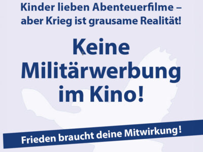 Keine Militärwerbung im Kino!