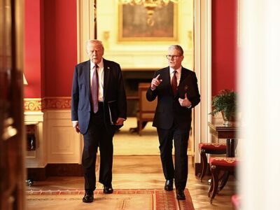 27/02/2025. Washinton D.C., United States. Prime Minister Keir Starmer meets Donald Trump, the President of the United States of America for a bilateral meeting at the White House.