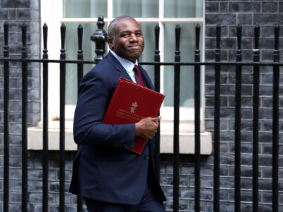 Britain's Foreign Secretary David Lammy leave 10 Downing Street in London, England.