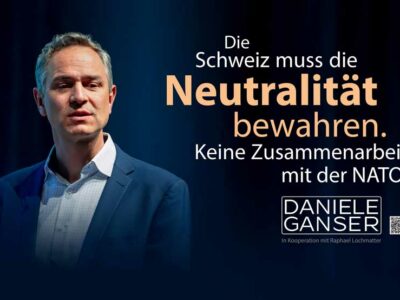 Daniele Ganser macht sich mit einer Plakataktion an Schweizer Bahnhöfen für die Neutralität stark