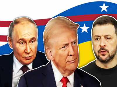 USA President Donald Trump , Ukrainian President Volodymyr Zelenskyy and Russian President Vladimir Putin.