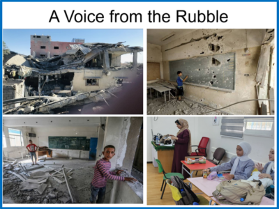 Mahadia Abu Dalal embodies the voice rising from the rubble. At universities like
those participating in RISE 2025, student-researchers, faculty and administrators
become compassionate listeners, creating safe spaces where the stories of the
victims of war and violence are heard, honored, and documented.