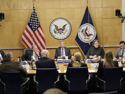 The current five NRC Commissioners during a January 2025 briefing by US NRC.