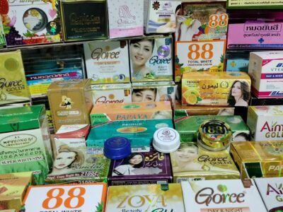 Despite the global ban, skin whitening cosmetics with mercury, a potent neurotoxin, can be obtained from online sellers.