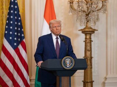 (250214) -- WASHINGTON, Feb. 14, 2025 (Xinhua) -- U.S. President Donald Trump attends a press conference at the White House in Washington D.C., the United States, Feb. 13, 2025. U.S. President Donald Trump on Thursday signed a memorandum directing his administration to determine "the equivalent of a reciprocal tariff with respect to each foreign trading partner."
   "I have decided for purposes of fairness, that I will charge a reciprocal tariff - meaning whatever countries charge the United States of America, we will charge them no more, no less. In other words, they charge us a tax or tariff and we charge them the exact same tax or tariff. Very simple," Trump said at the White House. (Xinhua/Hu Yousong)