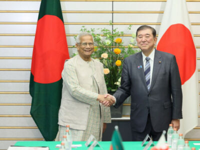 Chief Adviser Muhammad Yunus meets Japanese Prime Minister Ishiba Shigeru in Japan on 30 May 2025.