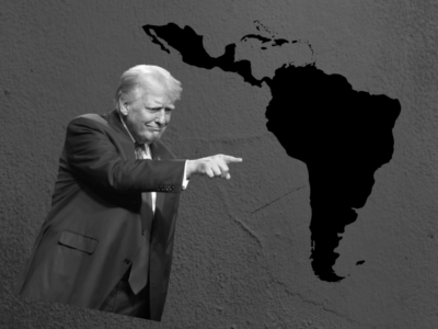 Montage by Global Voices, featuring U.S. President-elect Trump (image from Flickr, under CC BY-SA 2.0) and the map of Latin America