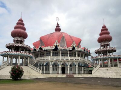 The Arya Dewaker Mandir (2001) is the largest Hindu temple in Paramaribo, Suriname.