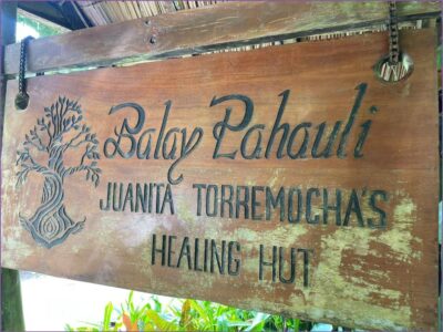 The signage at the Balay Pahauli Juanita Torremocha’s Healing Hut where we experienced the healing hands of Mr. Noel Torremocha, one of the healers in Cantabon, Siquijor, Siquijor. Photo Credit: Didi Deles of Instapay Travel and Tours.