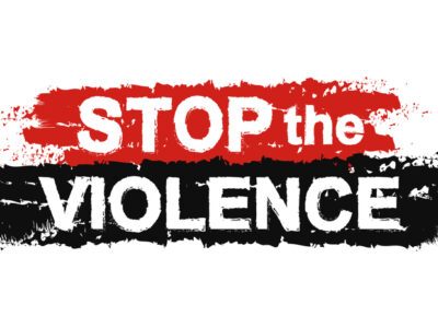 Stop the violence sign