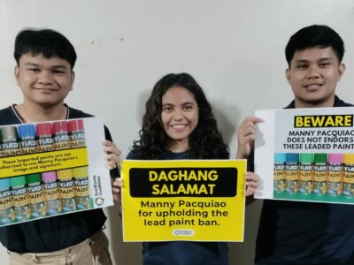 Boxing icon Manny Pacquiao does not endorse paints with violative levels of lead, a widely recognized developmental neurotoxicant.