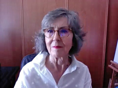 Juana Pérez Montero during the panel