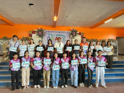 Students, teachers, and partners come together for a group photo during the official launch of the BRAVE Project at the Ozamiz City National High School.