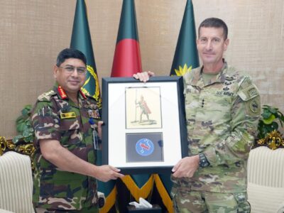 Lt. Gen. Vowell met with counterparts in the armed forces of Bangladesh