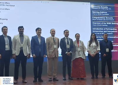 The elected officers of WUNI-L for the 2025-2026 term. L-R: Dr. Kiyoung Sung, Korea (Auditor); Dr. Jerlin Jose, India (Treasurer); Dr. Yong-taek Min, Korea (1st VP Internal); Dr. Robert Hayden Jr., Philippines (President); Dr. Muhammad Alif Bin Haji Sismat, Brunei (2nd VP External); Dr. Genevieve B. Kupang, Philippines (Secretary); Dr. Ana Beatriz Garcia, Brazil (Asst. Secretary); Dr. Sonny Soriano, Philippines (PRO). Photo Credit: Dr. Gina L. Casi.