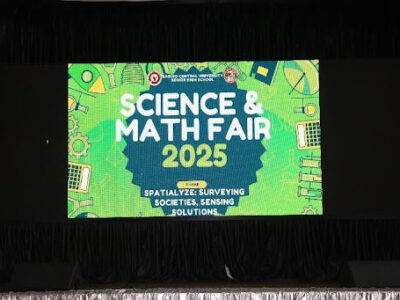 The official banner of the Science and Math Fair 2025. 
 