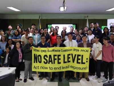 The banner is a reminder of the unacceptable risks of lead exposure and the need for concerted action by all sectors to protect children's health.
