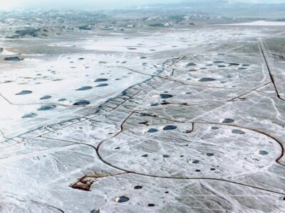 The U.S. conducted hundreds of underground tests in Nevada. Each massive explosion created a subsidence crater visible at the surface.