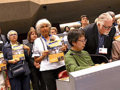 Civil society activists make their voice heard at the Sixth Meeting of the Conference of the Parties (COP6) of the Minamata Convention on Mercury.
